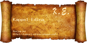 Kappel Edina névjegykártya